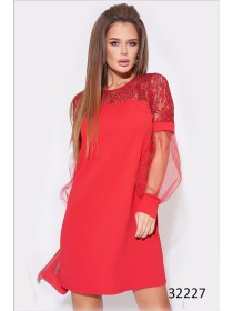 Коротка вечірня сукня рукав ліхтарик